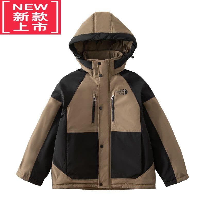 可莉允儿童装男童棉服2022新款秋冬装夹棉加厚外套中大童男孩冬季棉衣潮图片