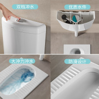 惠达卫浴蹲坑蹲便器水箱套装整套蹲厕厕所防臭蹲便器组合HD57