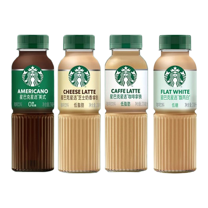 星巴克饮料拿铁芝士奶香美式馥芮白组合270ml*6瓶(味道随机)高清大图