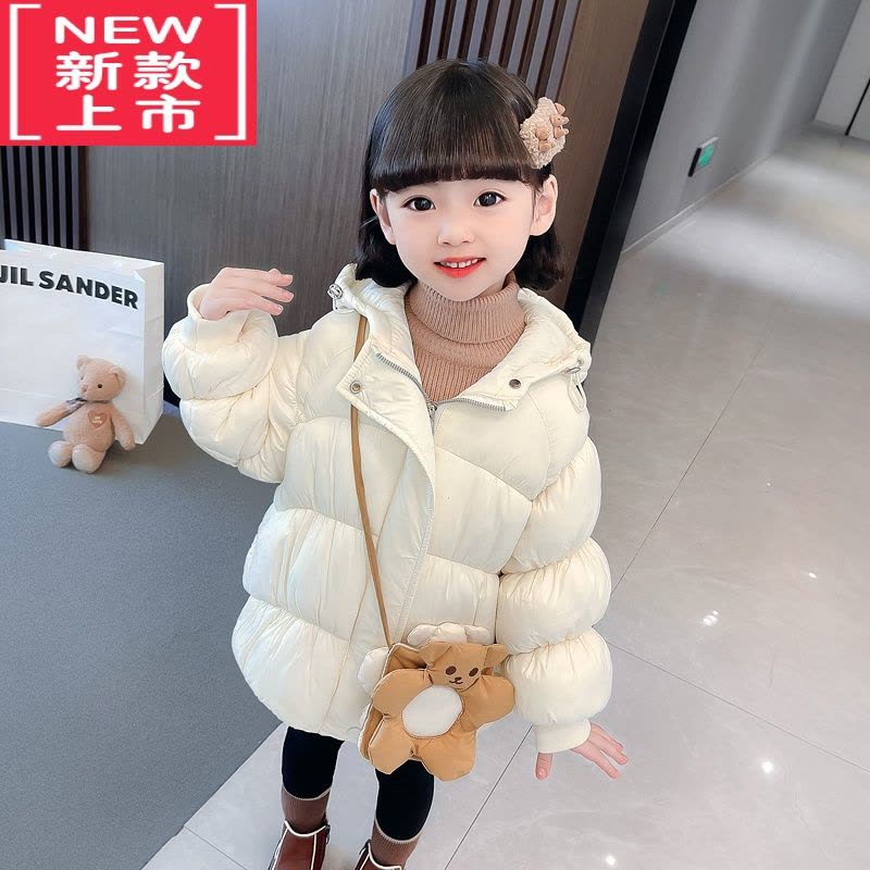 可莉允女童棉服外套冬装2022新款宝宝加绒加厚棉袄儿童冬季夹棉保暖棉衣图片