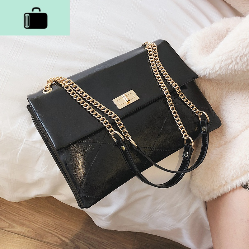 ins超火菱格小包包女女士潮百搭链条包韩版ins休闲斜挎单肩包newlake