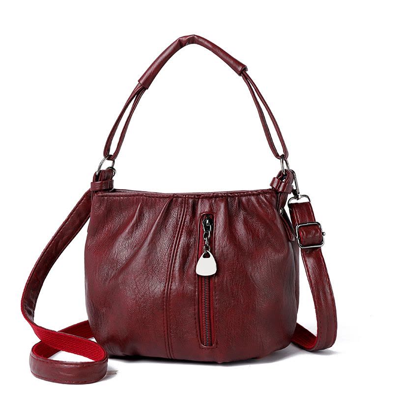 女士手提包2023新款都市简约女包时尚复古包单肩大容量斜挎包图片