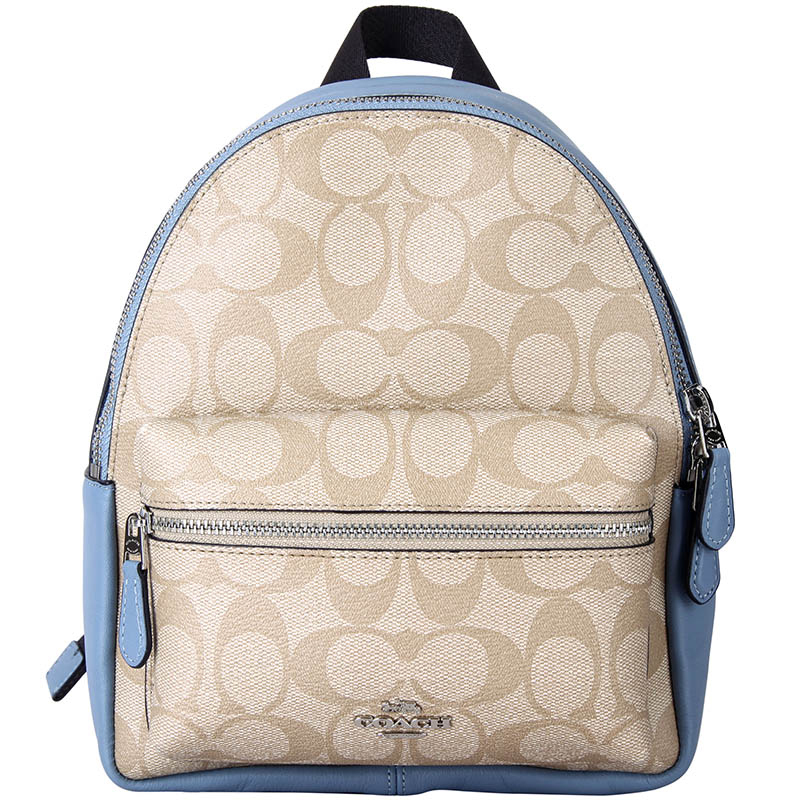 coach 蔻驰 双肩包女士女包pvc小号双肩背包 f58315