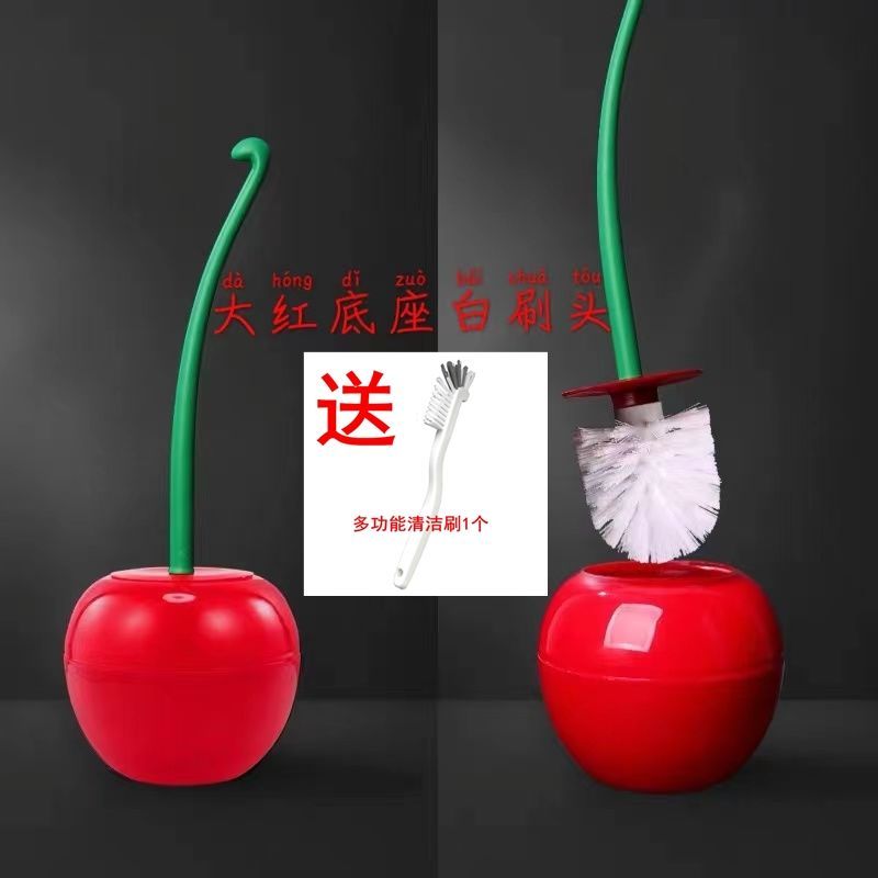 马桶刷套装马桶刷卫生间角马桶刷洗厕所清洁刷洁厕刷马桶刷子|红色(自带白色刷头一个)送小刷子