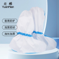 洁丽雅 元棉 一次性医用隔离鞋套 防护鞋套加厚防水耐磨长筒高帮靴套 高筒(双橡筋)胶条鞋套均码5双