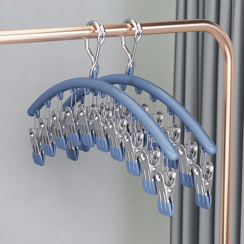 不锈钢袜子夹多夹子防风无痕家用晾内裤衣架多功能晒袜子专用神器高清大图