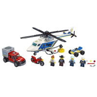 乐高(LEGO)积木玩具 城市组City系列 经典警察局主题 60243 直升机大追击