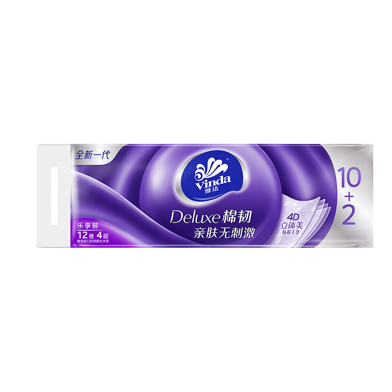 维达立体美四层卷纸130g*12卷