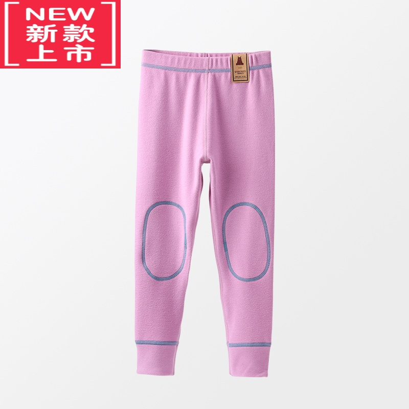 可莉允女童德绒保暖裤内穿加厚护膝宝宝秋裤加绒秋冬款儿童薄绒裤子新款