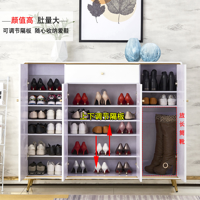鞋柜轻奢风入户玄关简约现代北欧进家用口大容量隔断厅柜子高清大图