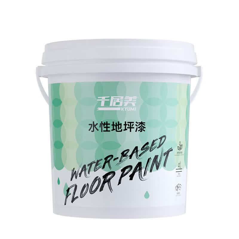 千居美 水性地坪漆 水泥地面漆耐磨室内外耐候防水防滑油漆非自流平环氧地平漆 米白色200㎡套装(底+面+清)高清大图