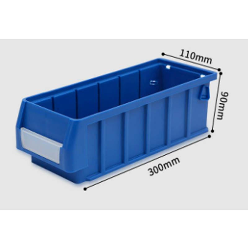 分隔式塑料分格箱货架物料盒小号1号(300*117*90)蓝色 含小号隔板5个【实际测量有偏差】