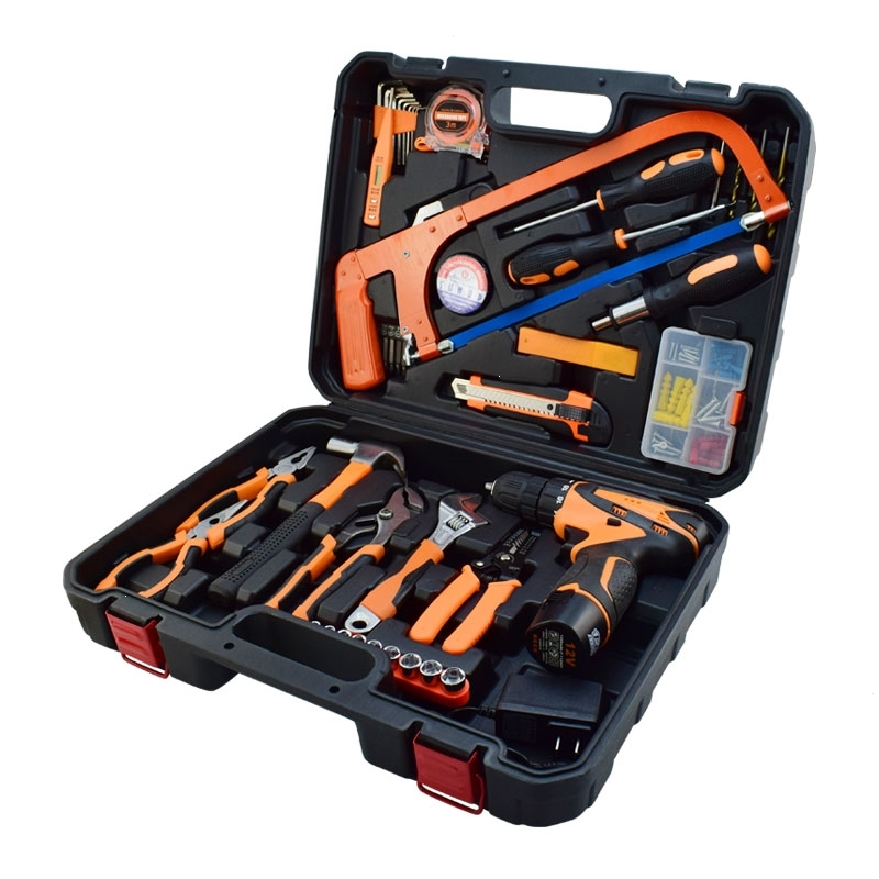 定制阿斯卡利工具箱套装手动工具大全日常家用手工五金电工维修多功能