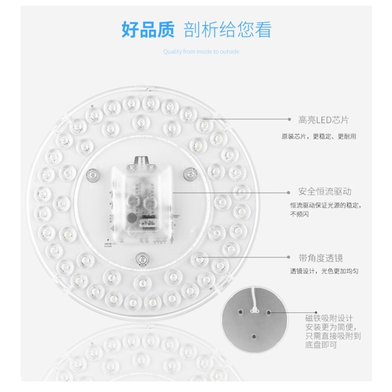 白光LED圆形灯盘18W D15.5cm 单只装