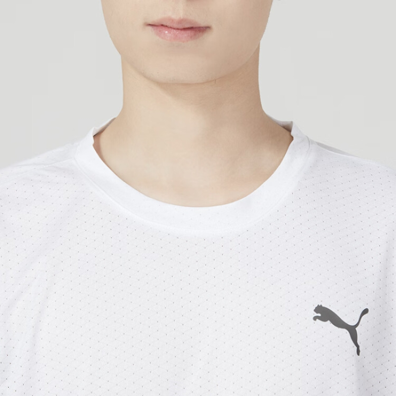 彪马(Puma)男2023夏季运动服健身训练潮流时尚舒适透气圆领半袖短袖T恤 520141-02 S