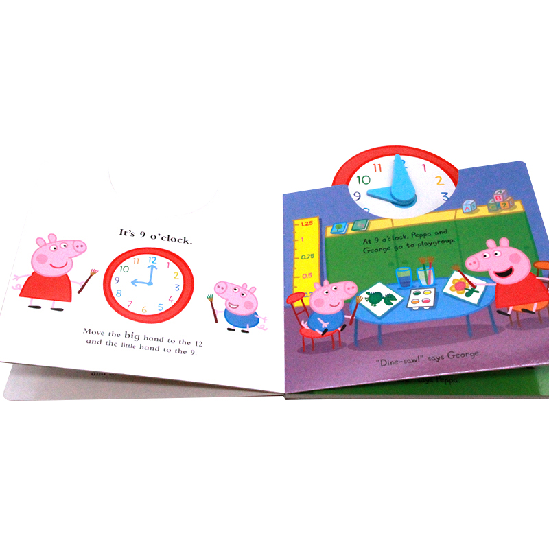 [正版]粉红猪小妹忙碌的一天 时钟书英文原版绘本 Peppa Pig Peppa’s Busy Day 时间观念认知书高清大图