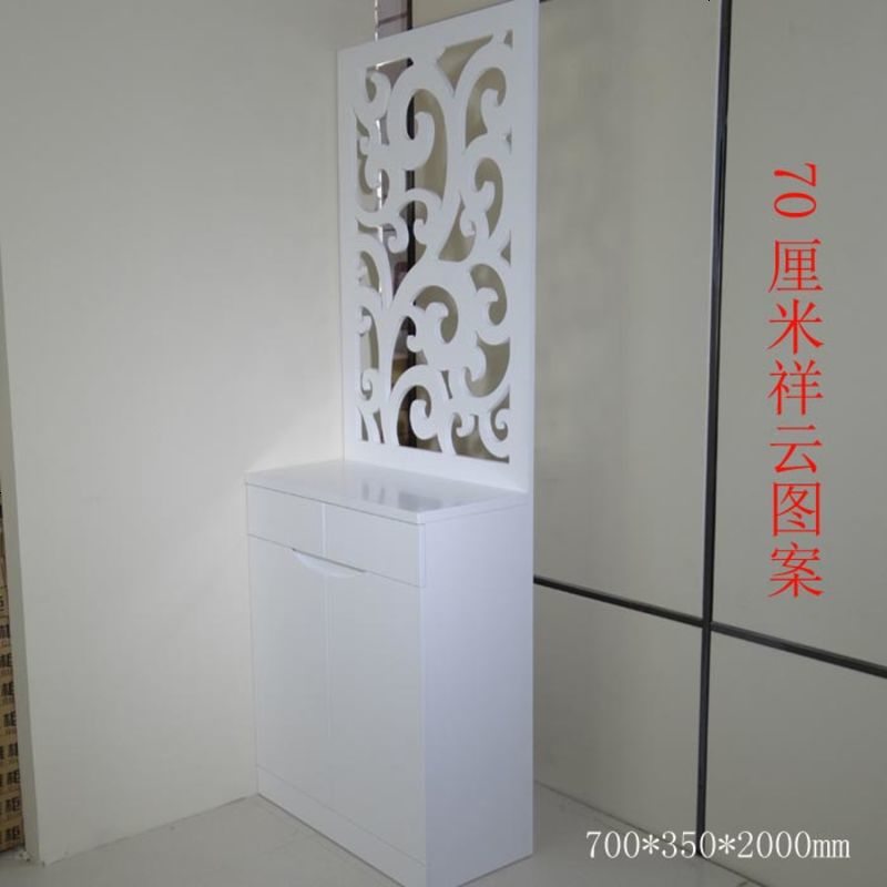 客厅屏风隔断柜镂空花玄关柜小户型进鞋柜烤漆厅柜简约现代_9 组装_70厘米祥云现货_框架结构