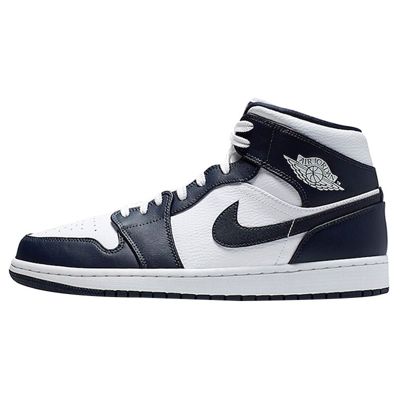 耐克airjordan1midaj1中帮男女情侣篮球鞋黑曜石554724174参数
