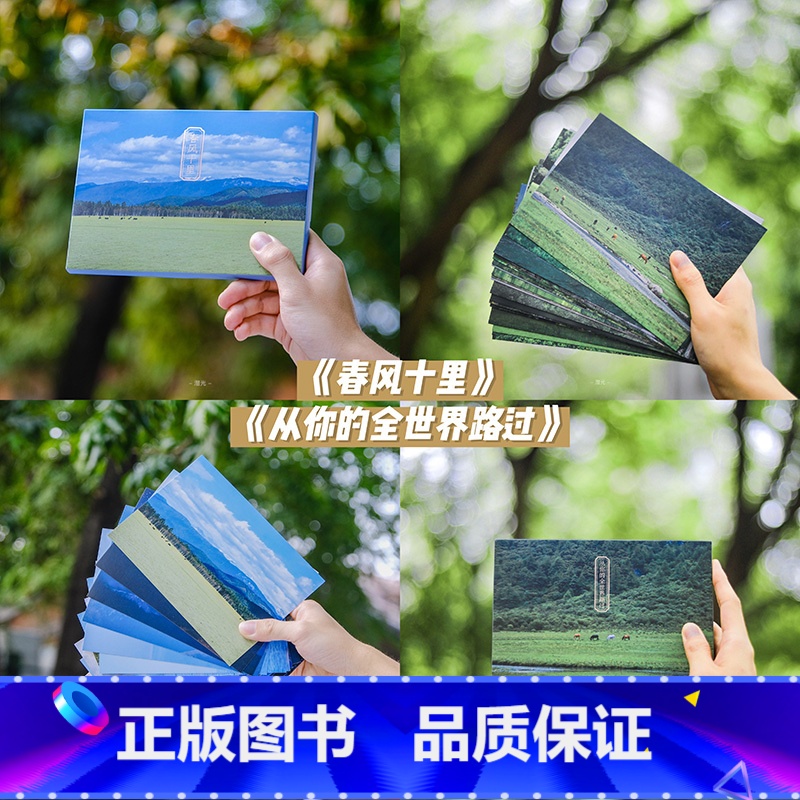 【正版】春风十里+从你的全世界路过 摄影师@潜光56张摄影作品明信片 彩云之南苍山洱海稻城亚丁 创意唯美风景文艺插画集
