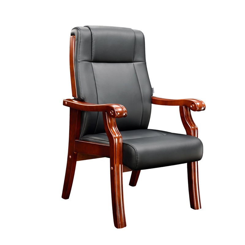 臻远ZY-7611办公会议椅办公皮椅电脑椅 黑西皮
