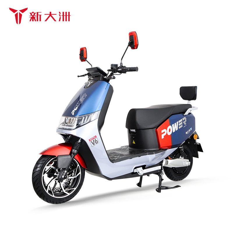 20ah铅酸电池大功率高速电动摩托车成人代步 炫酷蓝/合金红/电镀银灰