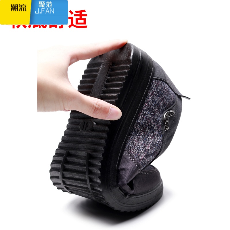 聚范老北京布鞋春季休闲男鞋中老年爸爸鞋软底防滑透气轻便散步老人鞋高清大图
