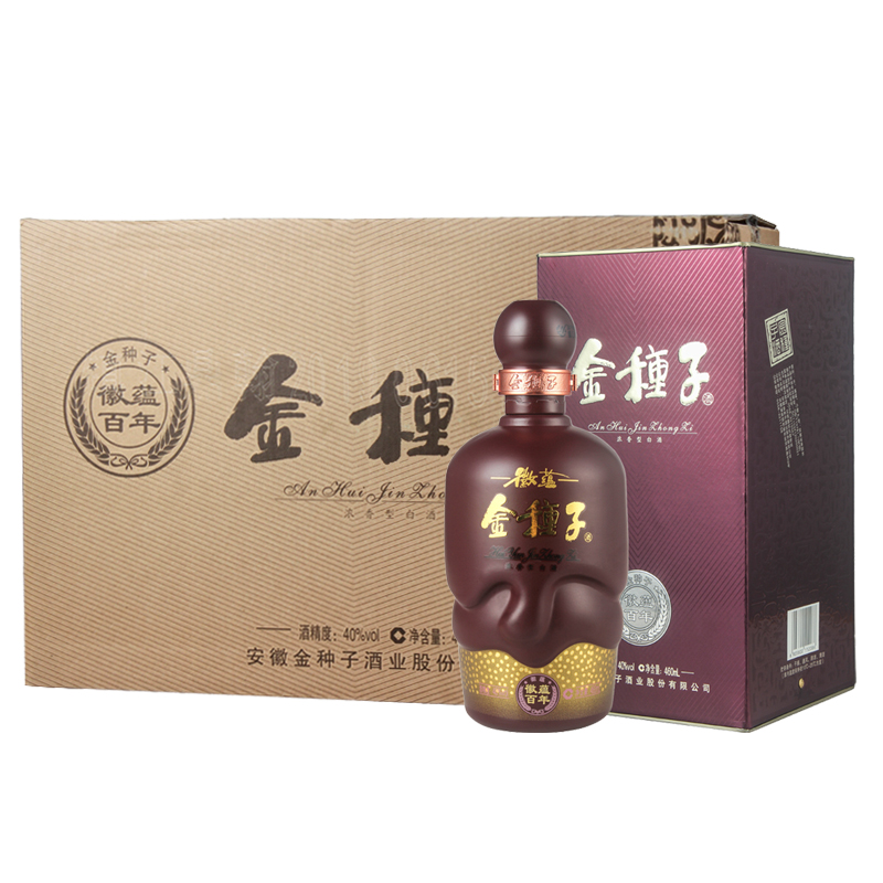 金种子 徽蕴百年种子酒 40度 460ml*6 箱装 浓香型 白酒