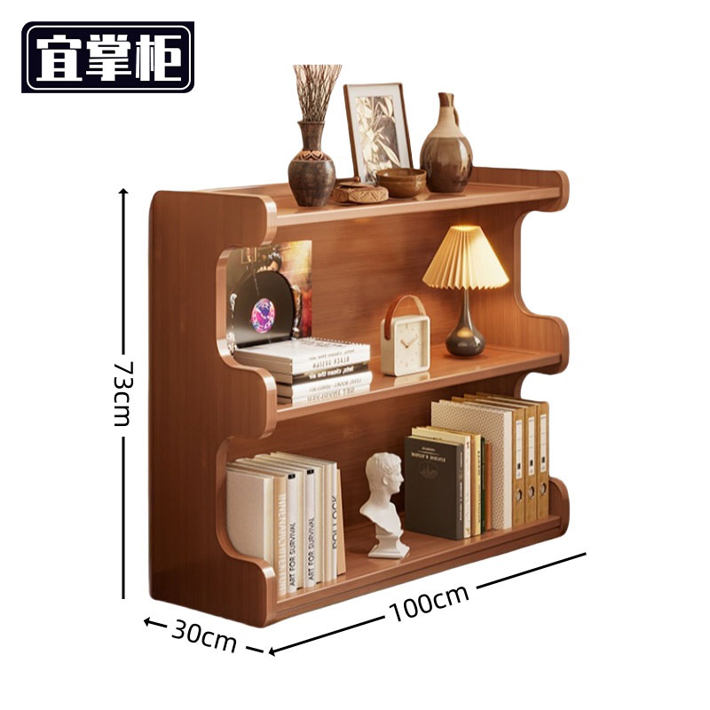 宜掌柜 木质书架 60cm三层 个高清大图