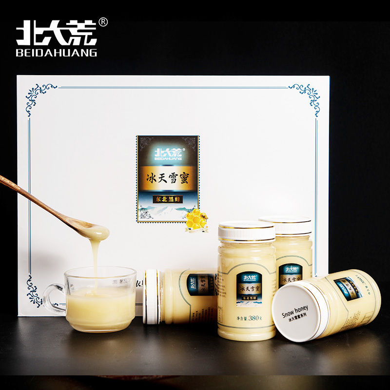 北大荒 东北黑蜂 椴树冰天雪蜜礼盒 纯蜂蜜1520g 礼盒 礼品团购