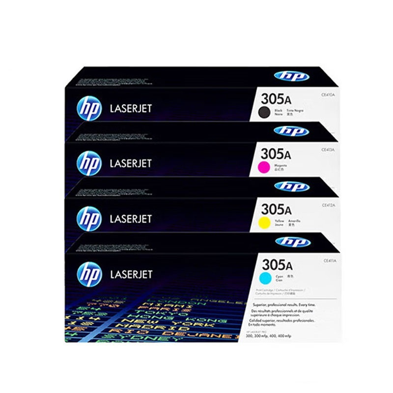 惠普(HP) 305A CE410A-3A 硒鼓原装四色套装 适用HP M351a/M451dn/M451nw/M375高清大图