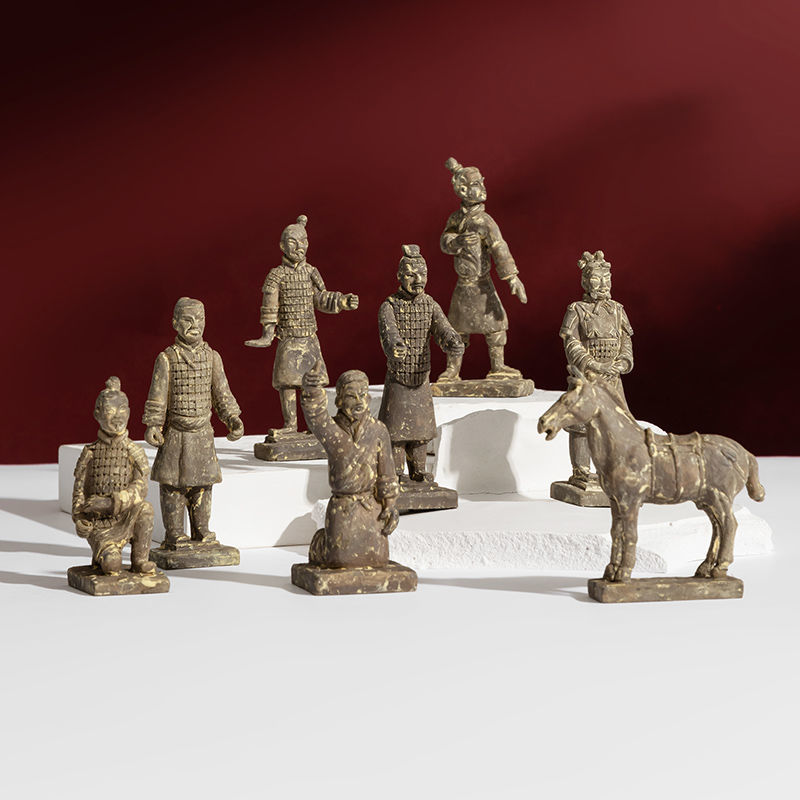 miniso名创优品考古玩具盲盒恐龙古玉挖掘六一节礼物兵马俑古铜器