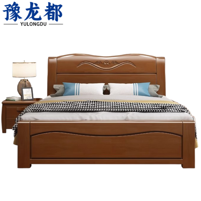 豫龙都单人床+床头柜1.2m套