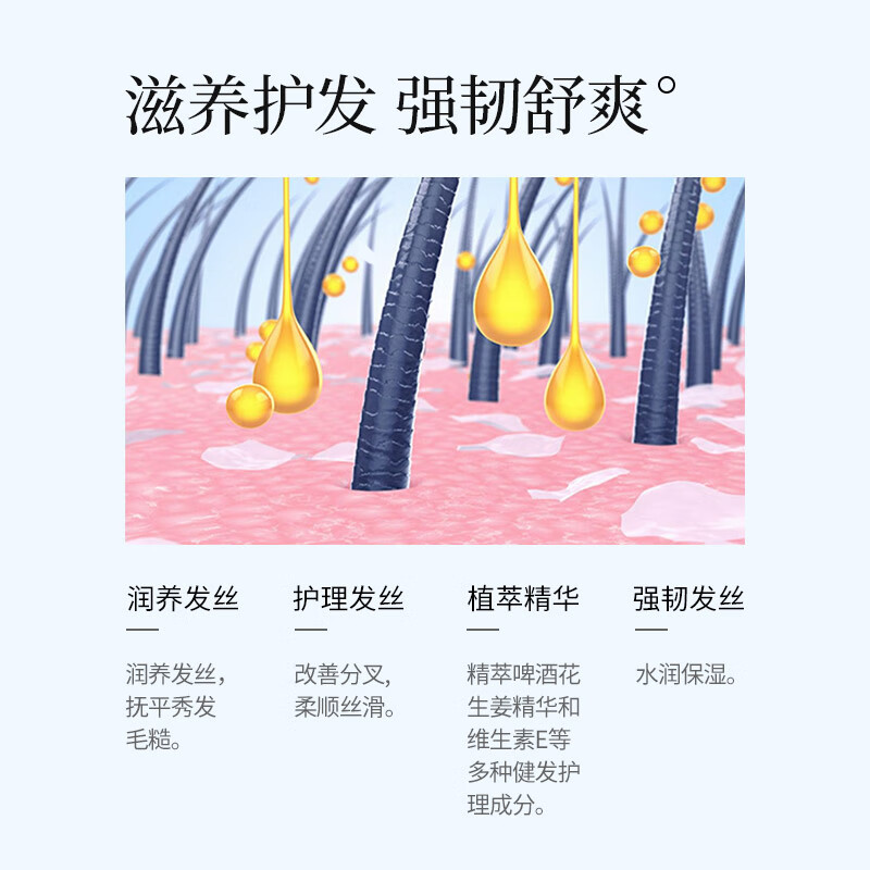 蜂花 生姜健发润发乳750ml 修护干枯毛糙护发素高清大图