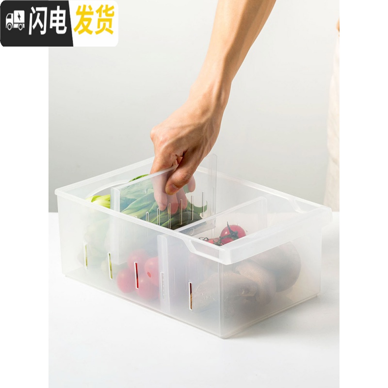 三维工匠塑料食物鸡蛋收纳盒冰箱食品水果保鲜盒厨房透明镂空储物盒高清大图