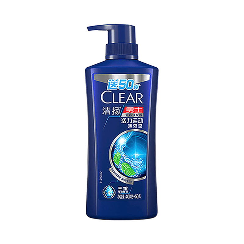 清扬clear去屑洗发水氨基酸洗发露控油止痒男士专用活力运动薄荷型450