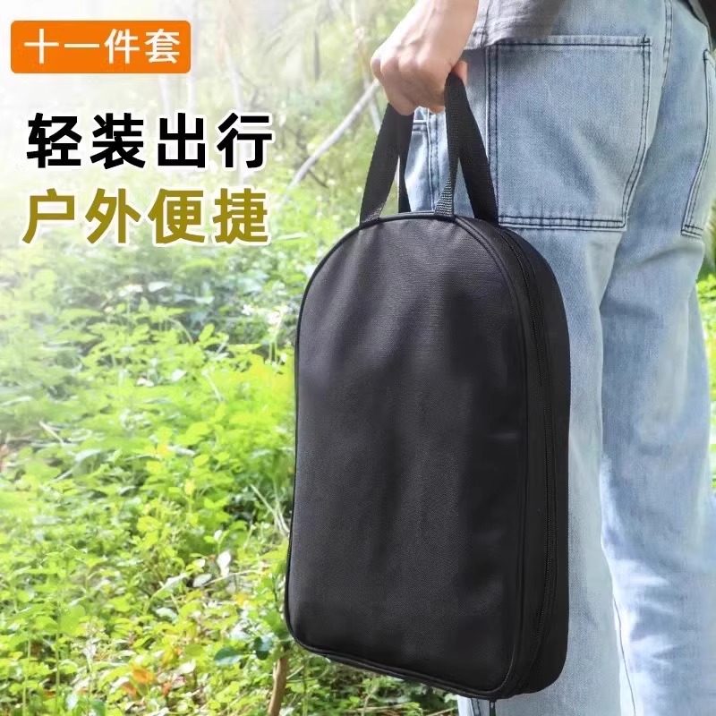 户外露营野炊装备全套菜刀菜板可收纳套装自驾游便携厨具刀具8138P高清大图