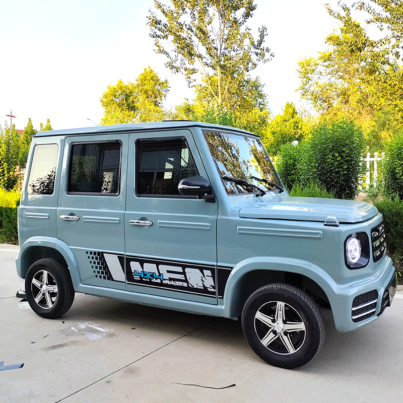 成人油电两用铁壳电动四轮车家用代步车奔驰款越野汽车成人新能源