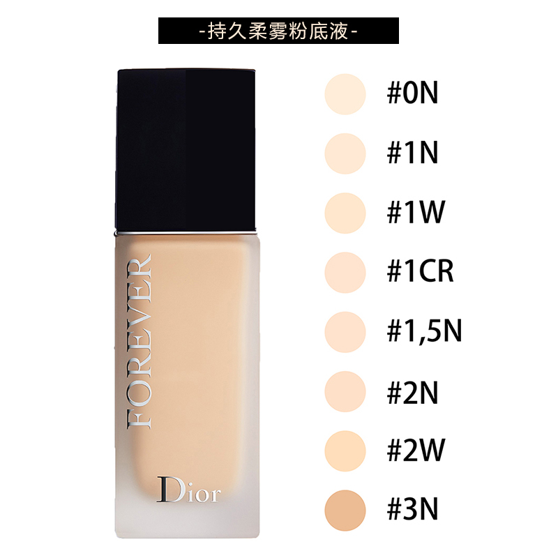 [19新版] 迪奥(Dior)凝脂恒久亮泽/哑光 粉底液SPF35 PA++30ml 遮瑕保湿 控油 提亮肤色 滋润保湿