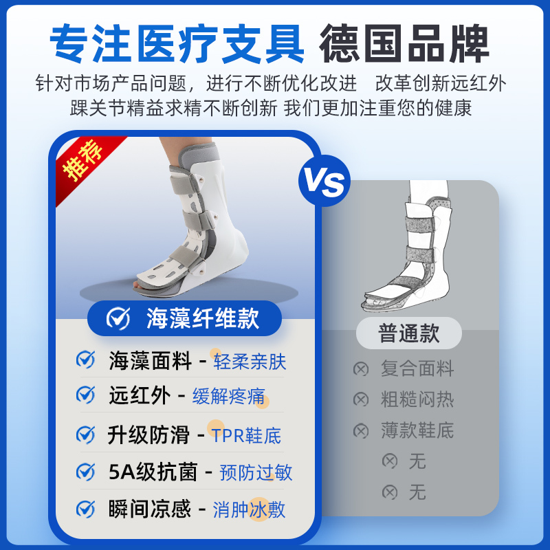 踝关节固定支具支架小腿脚踝裸骨折扭伤护具石膏鞋儿童足托矫正器