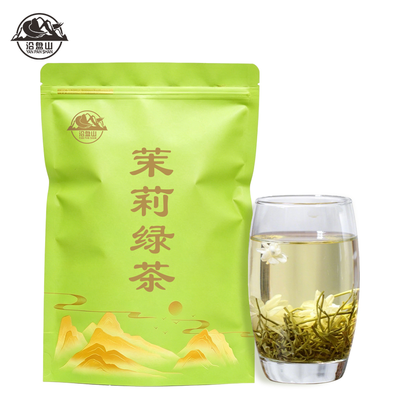 沿盘山 茉莉绿茶 特级 80g 袋高清大图
