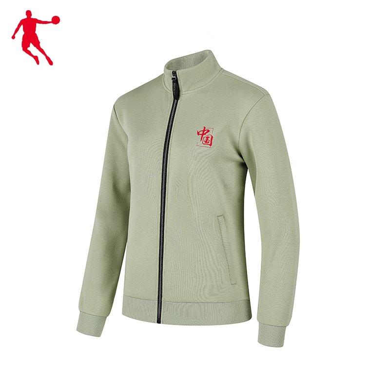 乔丹运动外套针织上衣中性款运动外套kwd41213294灰花灰3xl码件