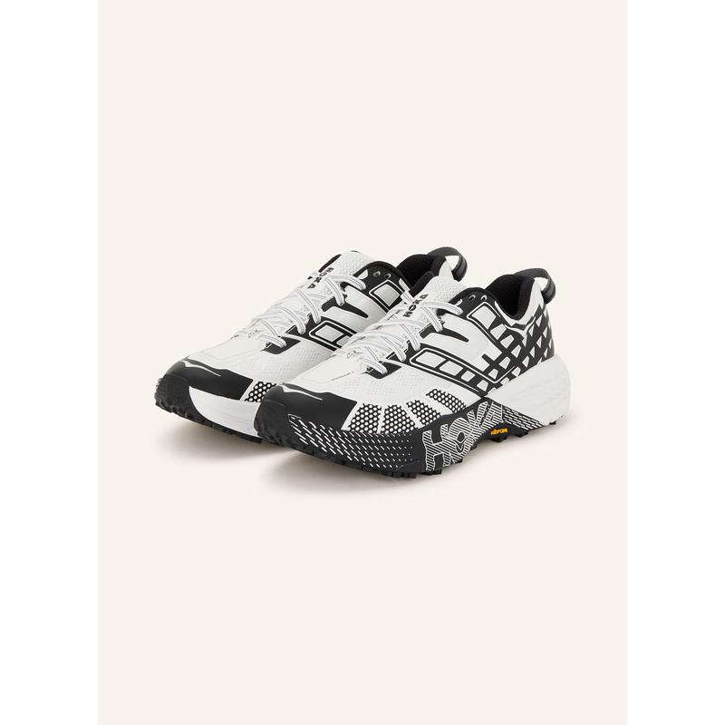 Hoka One One男运动鞋轻便越野跑鞋SPEEDGOAT 2缓震户外鞋户外徒步越野跑步 BLACK_/_BEIGE 39
