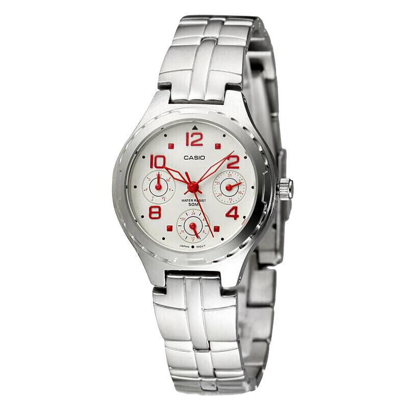 卡西欧(CASIO)手表LTP指针系列经典时尚钢带石英表女表 LTP-2064A-7A2