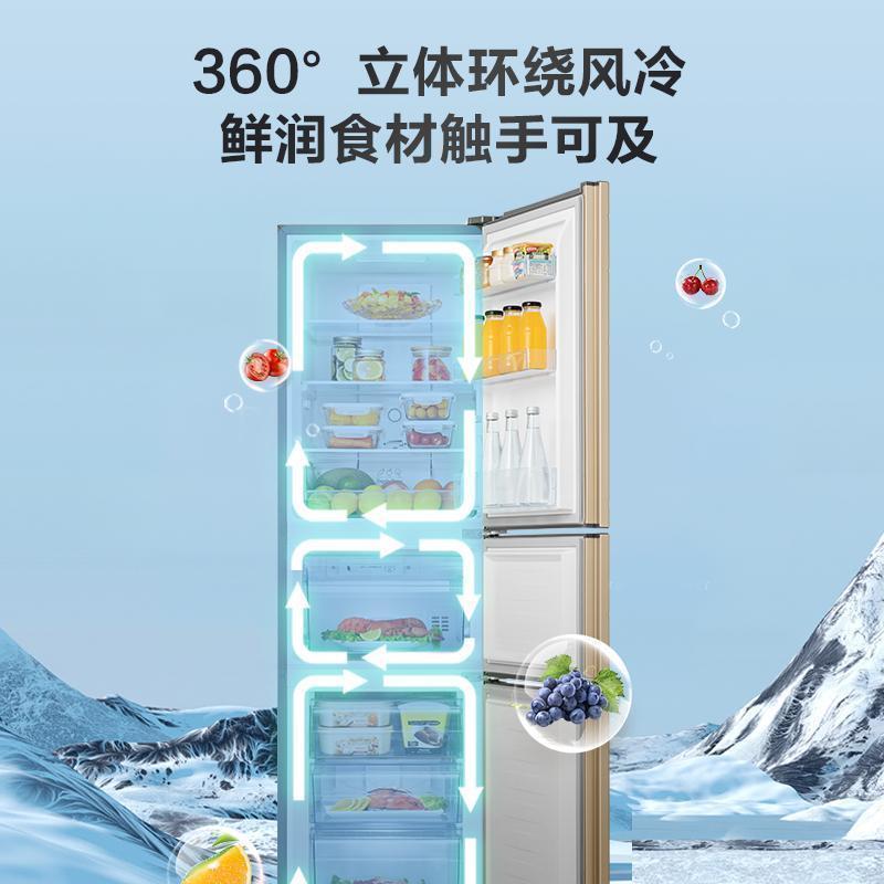海信(Hisense)220升 三门冰箱 风冷无霜 净味除菌 分区不串味 植萃抗菌 小型 BCD-220WYK1DQ高清大图