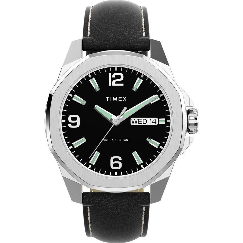 Timex/天美时石英男女士通用商务简约纯黑树脂表欧美百搭休闲手表
