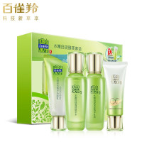 百雀羚套装补水保湿护肤品套装 水嫩倍现臻美套装(95g+100ml+100ml+40g)护肤
