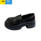 聚范圆头厚底英伦乐福鞋女2024新款复古百搭jk正装单鞋黑色粗跟小皮鞋