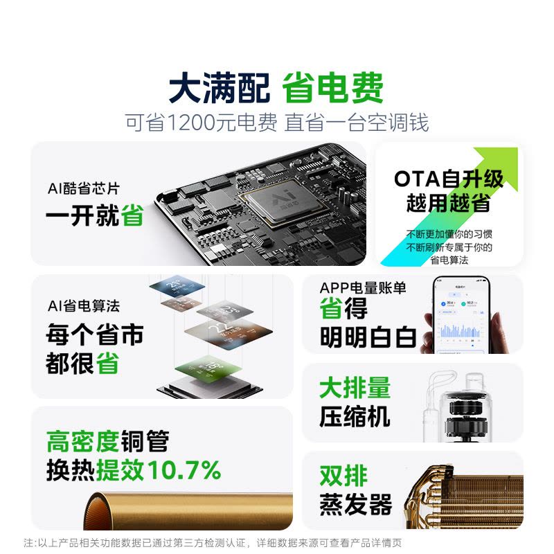 美的(Midea)空调大1.5匹酷省电2025款变频冷暖卧室家用挂机一级能效变频壁挂式KFR-35GW/N8KS1-1Q图片