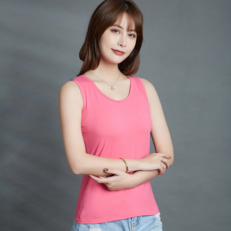 suntek小背心女打底无袖吊带衫修身上衣纯色棉质内搭u型工字外穿夏季