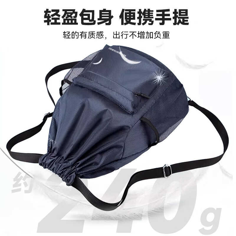 维多利亚旅行者抽绳束口健身包双肩包篮球包背包904黑色高清大图